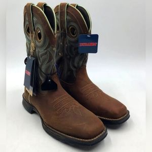 Durango Women's Maverick Brown Leather Mid-Calf Square Toe Western Boots sz 6M